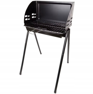SKLADACÍ KOVOVÝ BBQ gril na drevené uhlie 39 cm x 23 cm výška 73 cm