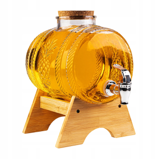 Nádoba na potraviny - 5 l sud s kohútikom na mesiačik, whisky, limonádu