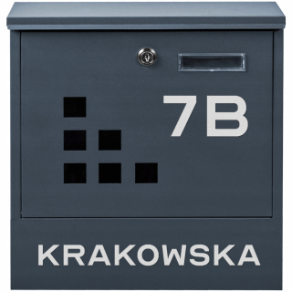 Poštová schránka - Anthracite Mail schránka na poštu + číslo domu
