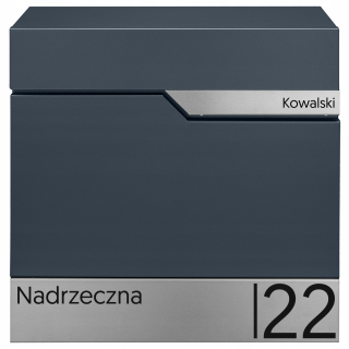 Poštová schránka - Poštová schránka pre fúzne antracit + adresa