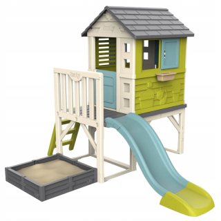 Set Smoby Dom na Stilts s pieskoviskom Detské ihrisko Slide Garden