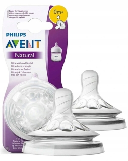 Cumlík na fľašu - Avent Philips Natural 0m+ 2 Pilát