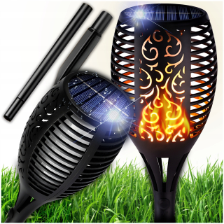MAXSELL vstavaná solárna lampa, čierna, 58 cm, 1 ks.