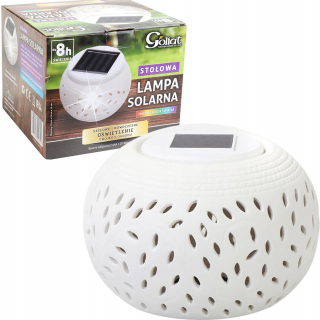 Dekoratívna solárna lampa Goliat 120958 15x11 cm biela
