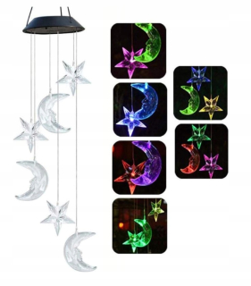 STARS MOON SVETELNÉ REŤAZE ZÁHRADNÉ LAMPY ODPADY TERASA BALKÓN LED