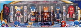 SONIC 2 THE JEDGEHOG VEĽKÉ POSTAVKY 6KS SET 10CM