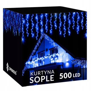 Svetelný záves Springos 301 - 500 svetiel