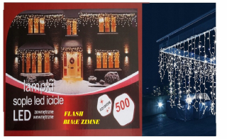 Vonkajšie Vianočné osvetlenie - ICILS ZÁPONA 500 LED VONKAJŠIE BLESKOVÉ LAMPY IP44