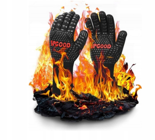 Grilovacie rukavice SPGOOD, odolné voči teplu, 800 stupňov L/XL
