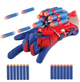 Chlapčenský kostým - Spiderman rukavica šípka šípka Nerf guľky