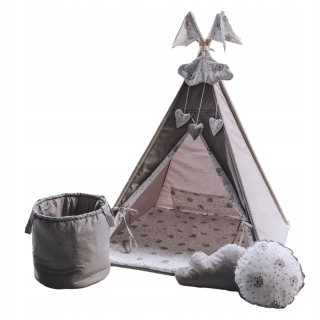 STAN pre deti TIPI WIGWAM darčeková súprava taška vankúšiky OKNO podložka