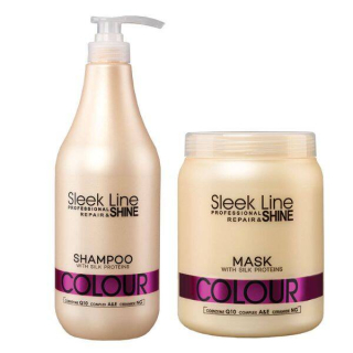STAPIZ SLEEK LINE SET COLOR SHAMPOO + MASKA 2 x 1L XXL