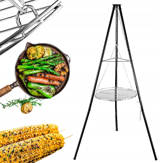 STROJÍK S MRIEŽKOVÝM ZÁSADNÝM GRILOM VEĽKÝ NA KRBY 150 CM