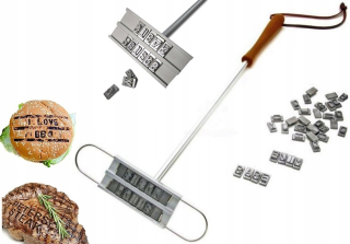 PEČIATKA na burgerové mäso ŽELEZNÍK na označenie BBQ