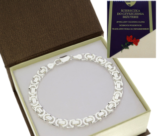 STRIEBORNÝ NÁRAMOK ROYAL WEAVE -925-