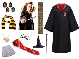 Dievčenský kostým - Hermiona Harry Potter kostým 13 prvkov 9-10L