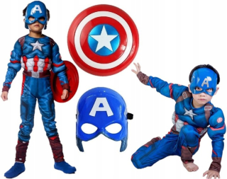 Chlapčenský kostým - Outfit Captain America Masks svaly 110/120