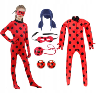 Dievčenský kostým - Obliekanie outfit ladybug parochňa woge