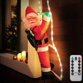 Vianočné osvetlenie - MIKULÁŠ NA REBRÍKU XL LED DEKORÁCIA