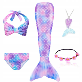 Dievčenský kostým - Mermaid Tail Mermaid Morská panna plavky