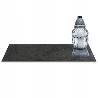 Podložka pod sviečky na hrob - Sklenený stojan pre sviečky 60x20cm Stone 328C