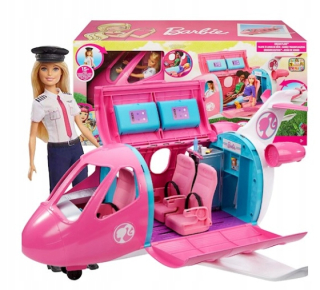 Barbie bábika - Barbi Barbi Dreamhouse Pink Aircraft
