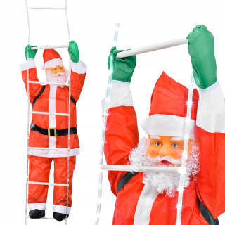 Mikuláš na svietiacom LED rebríku 240 cm