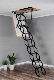 Podkrovné schody - Nožnicový podkrovný rebrík FLEX THERMO 120x70cm OMAN