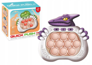 Dinosaur Pop It Senzorická hra Svetlá na batérie znie fialovo