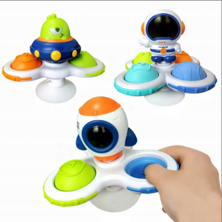 Senzorická hračka COSMIC SPINNER SET SPINNER s prísavkou, 3 KS