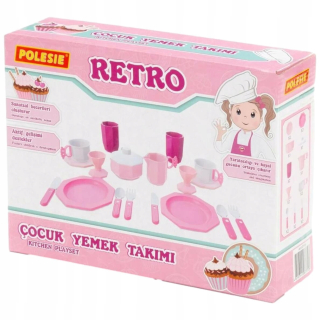 Servisný čajový set dezertný riad taniere poháre pre deti Polesie
