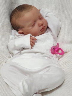 Reborn bábika - Silikone Reborn Doll 48 cm dievčenský textilný bývanie