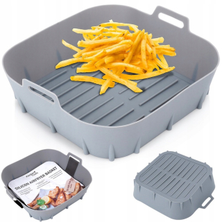 Viackrát použiteľný silikónový vklad do fritézy Air Fryer, sivý