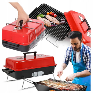 SKLADACÍ KEMPINGOVÝ GRIL, ZÁHRADNÝ, PRENOSNÝ, S POKROKOM, PEVNÝ