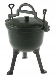 LIATINOVÝ HRNEC POĽOVNÍCKY Maďarský Smaltovaný 5L Na CAMPFIRE GRIL