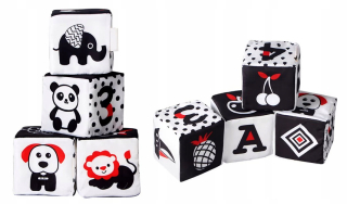 SMILY PLAY SENSORY DICE kontrastné