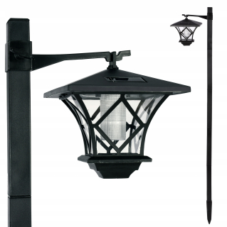 Solárna lampa LED-lux, čierna, 155 cm, 1 ks.