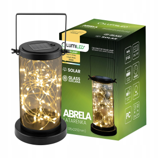 Solárna lampa Lumiled, čierna, 30 cm, 1 ks.