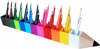 Organizér na perá - Ekologický triedič pasteliek Organizér 12 farieb Zásobník