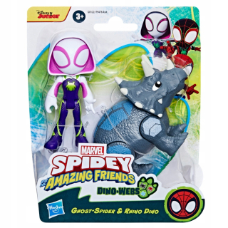 Spider-Man Spidey Dino-Webs figúrka Zestaw Ghost-Spider a Rhino Dino Hasbro