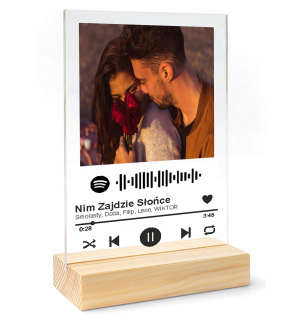 Valentínsky obrázok - Spotify rám Vaša fotografia a pieseň - darček na Valentína
