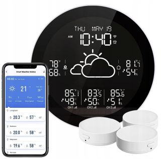 Meteorologická stanica 3 Wifi tuya bezdrôtové senzory