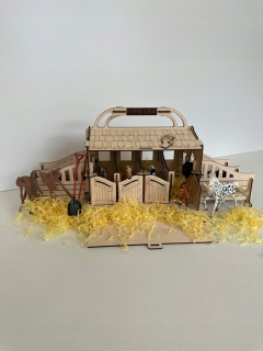 Drevená stajňa pre kone Schleich