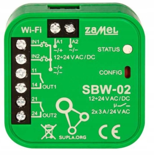 WiFi Gate Controller 2-Channel Zamel SBW-02