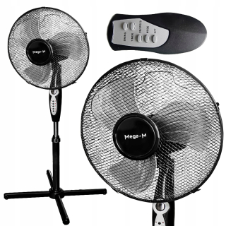 Mega-M podlahový ventilátor Ventilátor 40 cm čierny