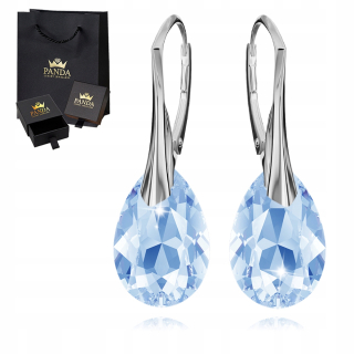 Panda-Jewellery náušnice s krištáľom, strieborné pr. 925