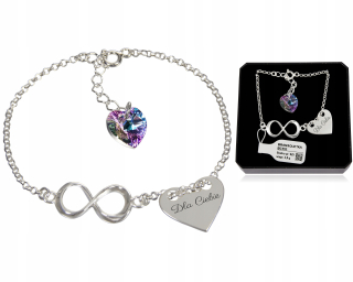 LAVART BC551 Náramok Infinity Heart 20 cm