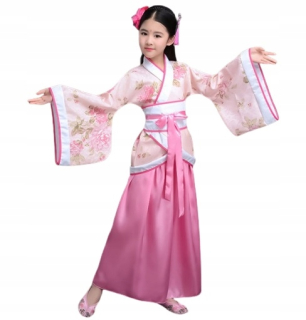 Dievčenský kostým - Japonský kostým chinka kimono orientálny kostým 140