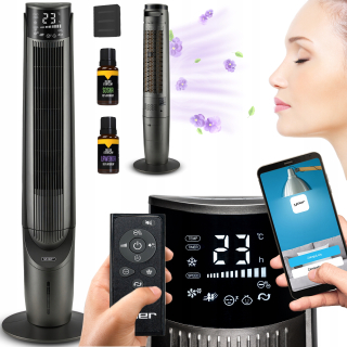 Vodný chladič Klimatizácia Yoer stĺpový ventilátor IONIZER +Aromaterapia