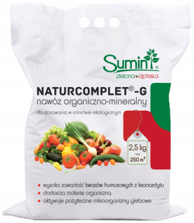Organické, prírodné hnojivo Sumin granulát 2,5 kg 2,5 l